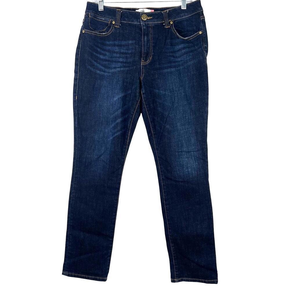 Cabi Jeans Women's Dark Blue Denim High Waist Straight Leg Streetwear Size 10